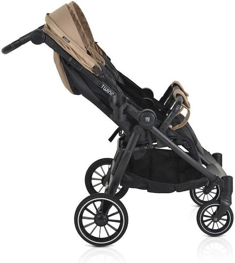 Moni TwinGo Doppelter Kinderwagen Geeignet für Neugeborene Camel 15.2kg