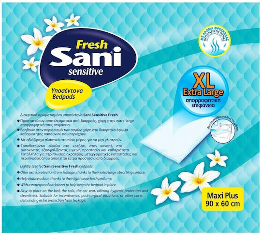 Sani Sensitive Maxi Plus Fresh Incontinence Underpads 60x90cm 15pcs
