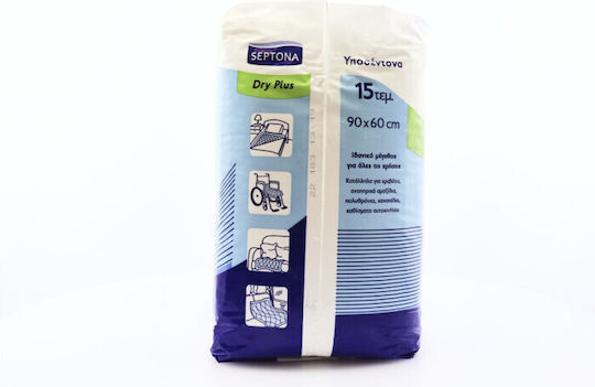 Septona Dry Plus Incontinence Underpads with 5 Protection Layers 60x90cm 15pcs