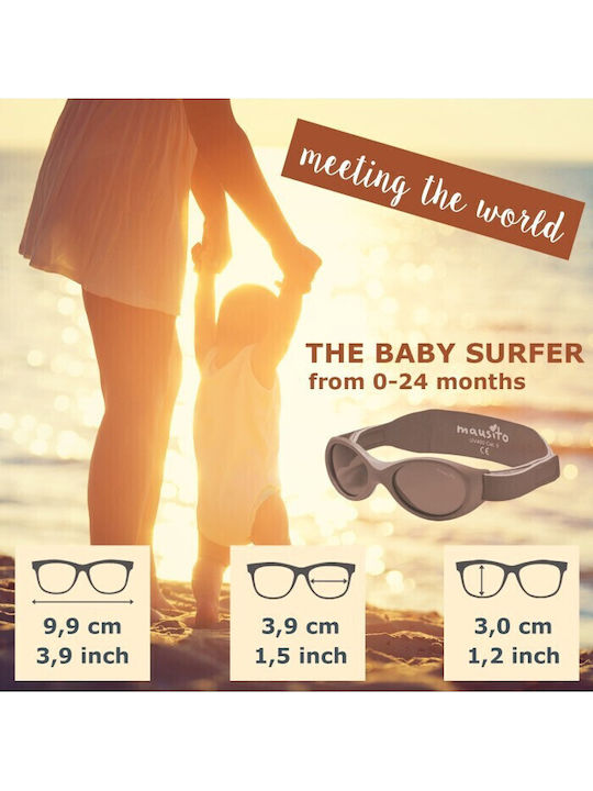 Ochelari de soare pentru copii Mausito Baby Surfer 0-18 luni albastru marin