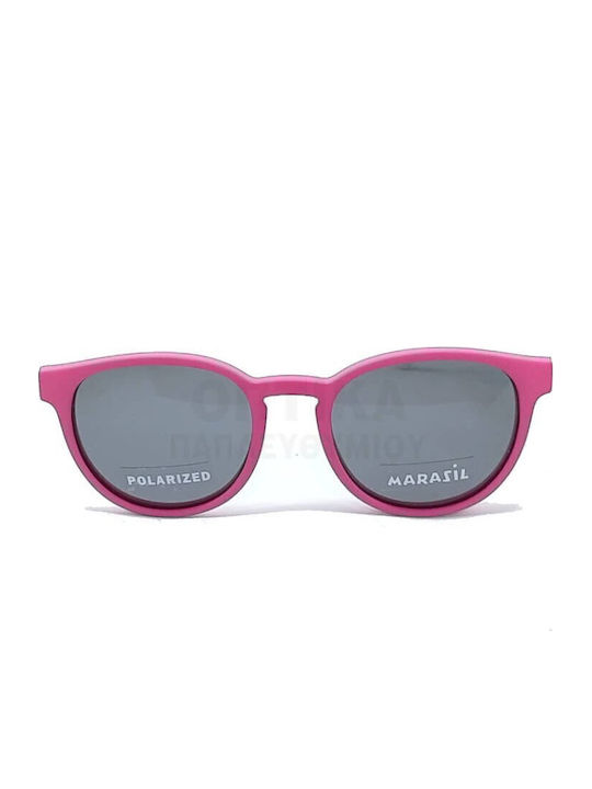 Marasil Στρογγυλά Παιδικά Γυαλιά Ηλίου με Polarized Φακό Ροζ