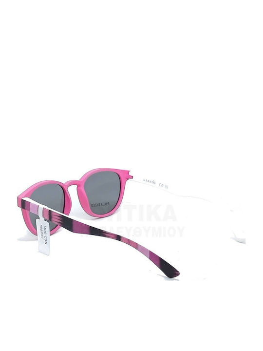 Marasil Στρογγυλά Παιδικά Γυαλιά Ηλίου με Polarized Φακό Ροζ