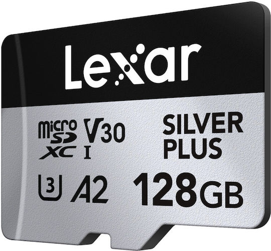 Lexar Professional Silver Plus (2-pack) microSDXC 128GB U3 V30 A2 UHS-I 150MB/s cu adaptor