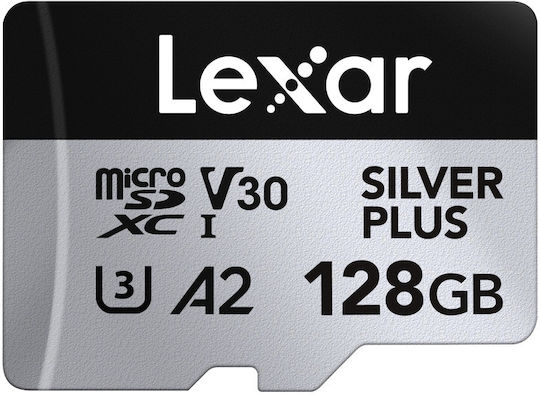 Lexar Professional Silver Plus (2-pack) microSDXC 128GB U3 V30 A2 UHS-I 150MB/s cu adaptor