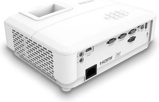 Philips ProPix 650 PRX650/INT 3D Projektor DLP HD Normale Lampe mit Eingebauten Lautsprechern Weiß