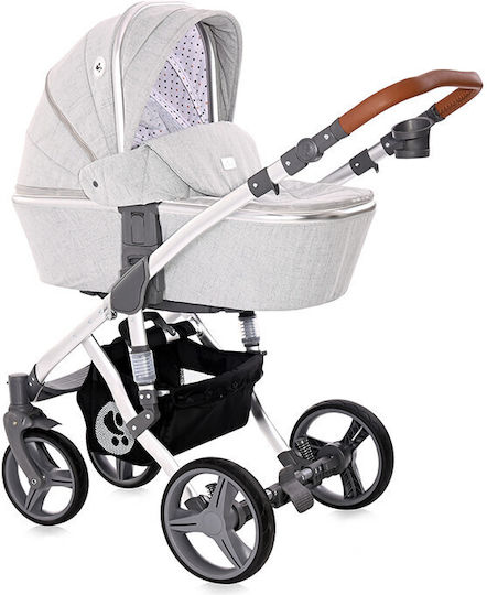 Lorelli Rimini Adjustable 2 in 1 Baby Stroller Suitable for Newborn Grey & Black Dots 21.80kg
