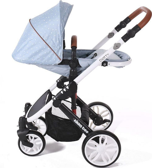 Kikka Boo Dotty Verstellbar 3 in 1 Baby Kinderwagen Geeignet für Neugeborene Blau 16.7kg