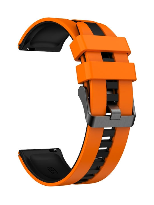 Amazfit Balance 22mm Zweifarbiger Sport Silikonarmband Orange+Schwarz