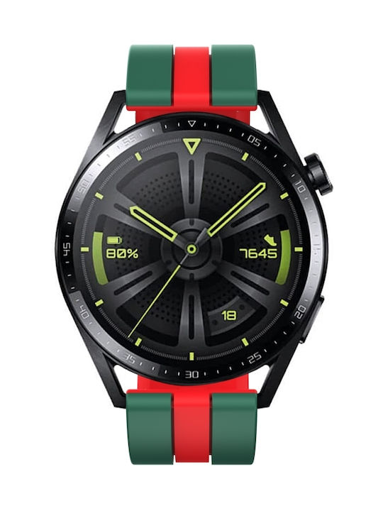 Amazfit Gtr 3 Pro 22mm Two-Tone Sports Silicone Strap Orange+Black