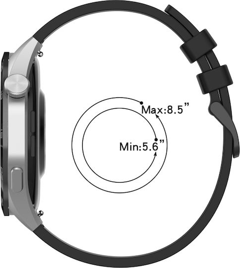 Amazfit Gtr 3 22mm Δίχρωμο Αθλητικό Λουράκι Σιλικόνης Ρολόι Πορτοκαλί+μαύρο
