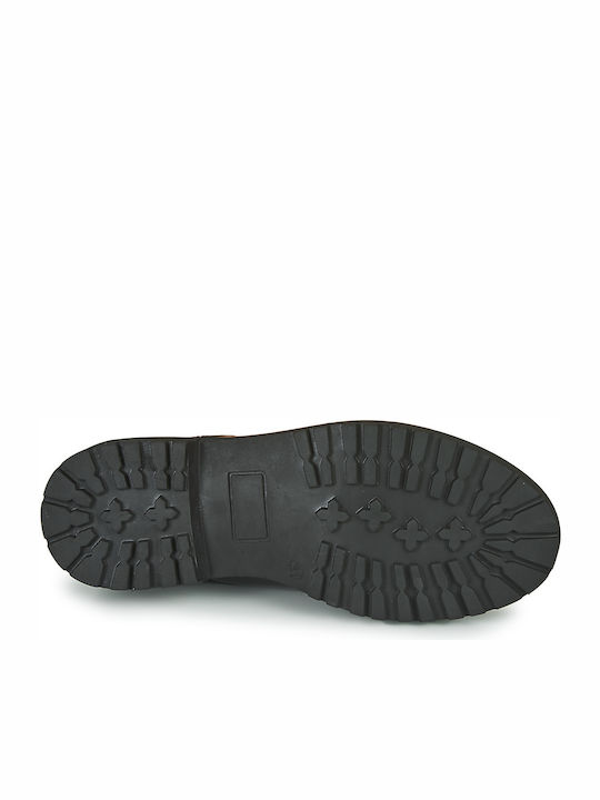 Citrouille et Compagnie Girls Patent Leather Moccasins with Laces Black