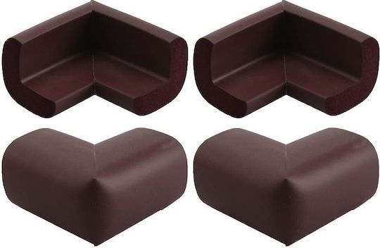 Protection Corner with Sticker made of Plastic in Brown Color 4pcs