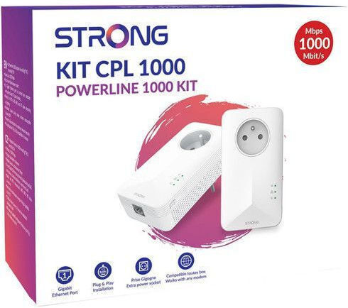 Strong CPL 1000 Duo FR Powerline Wired and Gigabit Ethernet Port