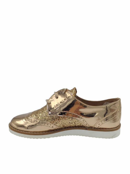 ForShoes Kinder-Mokassins Gold