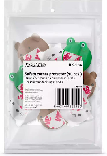 Ricokids Colț de protecție cu autocolant din Plastic 10buc