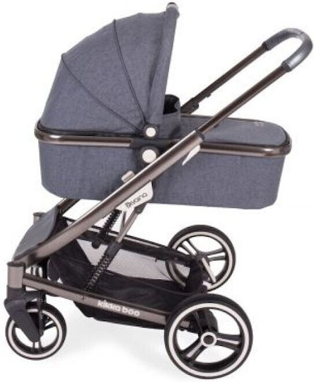 Kikka Boo Divaina Adjustable 2 in 1 Baby Stroller Suitable for Newborn Dark Grey Melange 12kg
