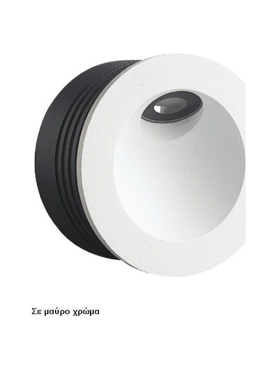 VK Lighting Wandmontierte Außen-Deckenleuchte LED IP65 2W mit Warmweiß Licht 8x3.8εκ.