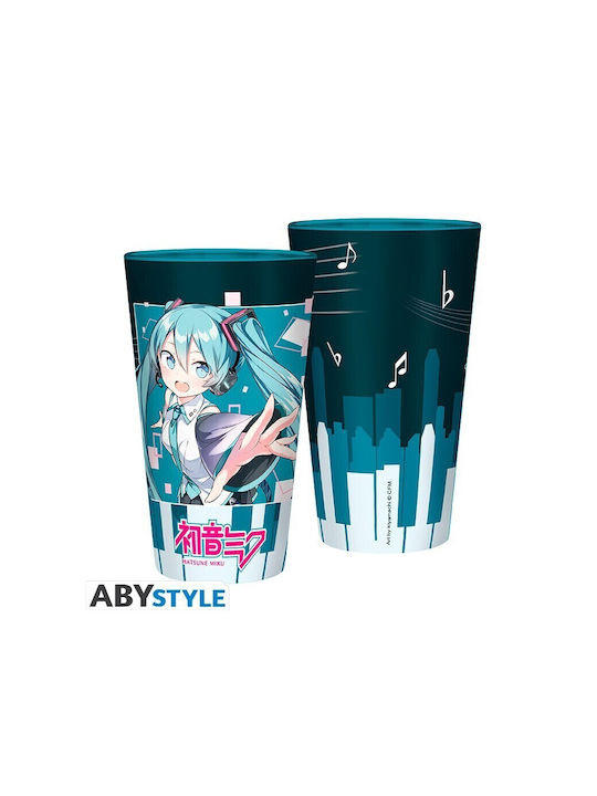 Abysse Vocaloid Hatsune Miku Glass Water made of Glass 400ml