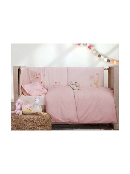 Nef-Nef Homeware Copertă de Pătuț Basic Pink 110x150cm.