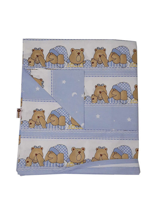 Beboulino Baby Duvet Cover Sleepy Bear Blue 100x130cm