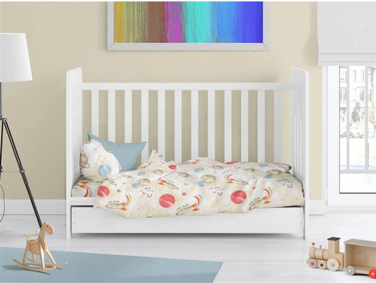 Dimcol Baby Duvet Cover Spaceship 186 Beige 120x160cm