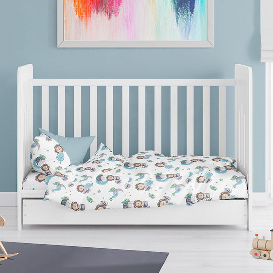 Dimcol Бебешка Долна Калъфка Bebe Sky blue 120x160см.
