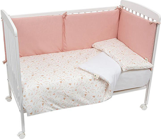 Kidscom Baby Bettbezug Set mit Kissenbezug Rosa 120x150cm.