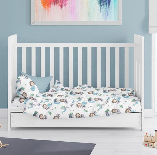 Dimcol Βρεφική Παπλωματοθήκη Bebe Green 120x160εκ.