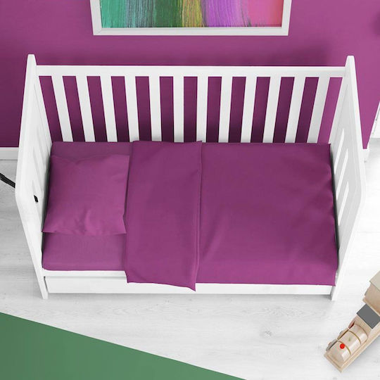 Dimcol Baby Bettbezug Bebe Solid Dark Magenta 120x160cm.