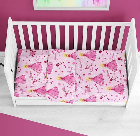 Dimcol Baby Bettbezug Bebe Princess Pink 120x160cm.