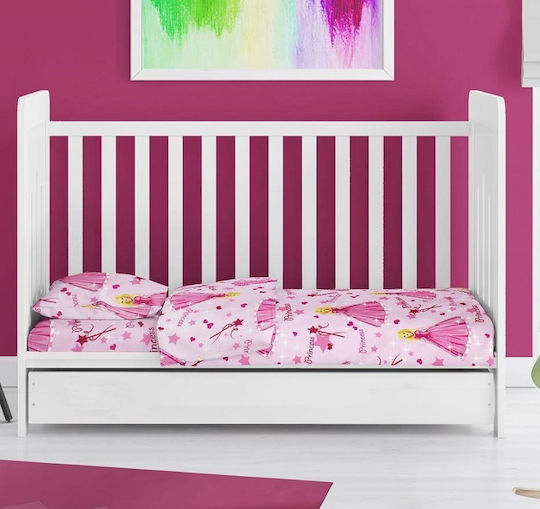 Dimcol Baby Bettbezug Bebe Princess Pink 120x160cm.
