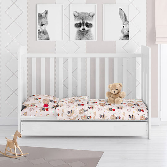 Dimcol Baby Duvet Cover Reach the Stars 190 Beige 120x160cm