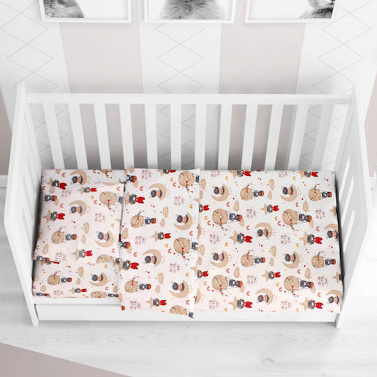 Dimcol Baby Duvet Cover Reach the Stars 190 Beige 120x160cm