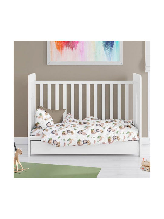 Dimcol Βρεφική Παπλωματοθήκη Bebe Beige 120x160εκ.