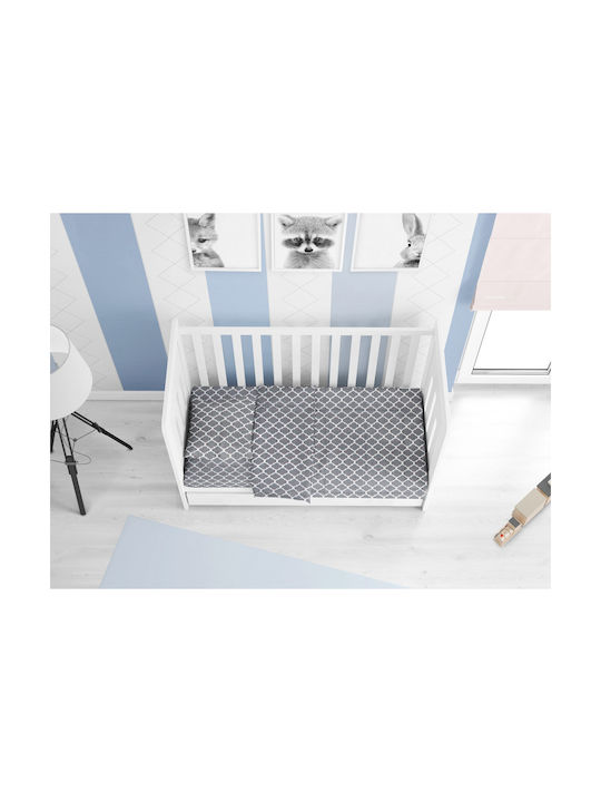 Dimcol Baby Bettbezug Windows 135 Grey 120x160cm.