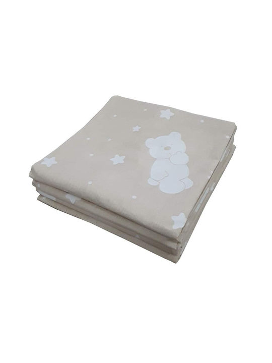 Beboulino Baby Duvet Cover Bear Stars Beige 70107461821 110x150cm