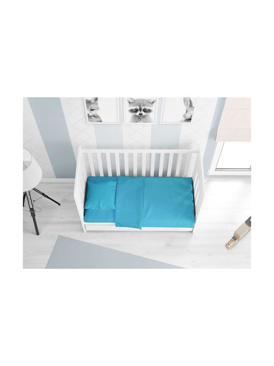 Dimcol Baby Bettbezug Solid 493 Turquoise 120x160cm.