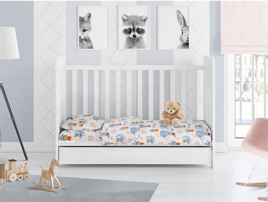 Dimcol Baby Duvet Cover Reach the Stars 191 Sky Blue 120x160cm