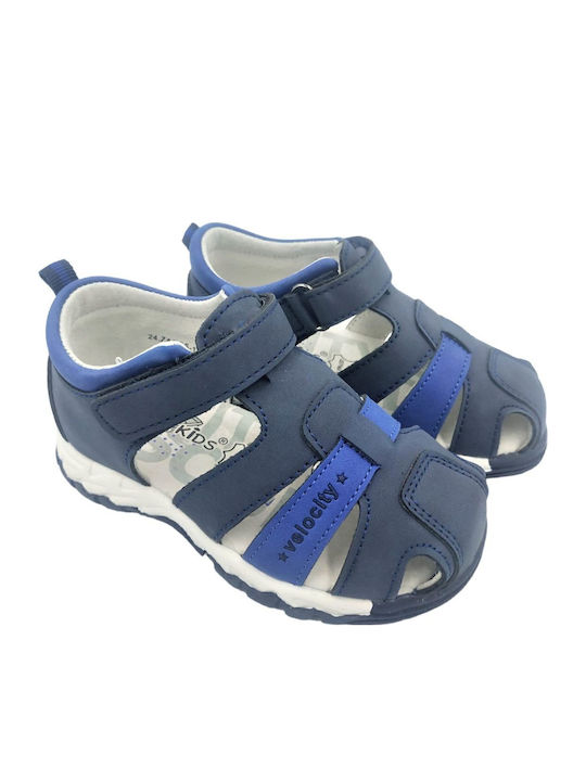 Iq Kids Zaxos-170 Μπλε Ανατομικό Πέδιλο Αγόρια Μαλακό Πάτο Μπλε