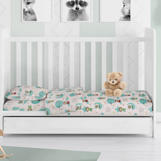 Dimcol Baby Duvet Cover Reach the Stars 192 Green 120x160cm