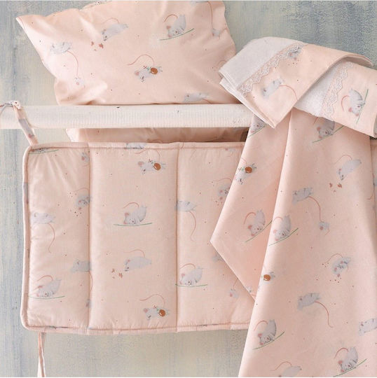 Rythmos Baby Duvet Cover Set With Pillowcase Jerom Pink 110x160cm