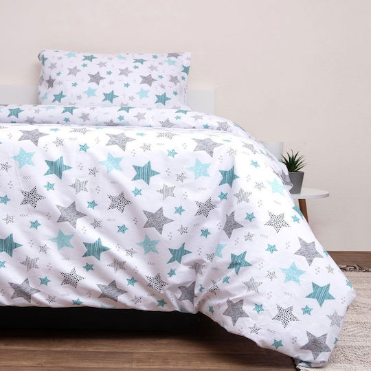 Viopros Set Cearceaf Pentru Bebeluşi Cu Faţă De Pernă Seirios Alb 120x160cm Viopros Set Cearceaf Pentru Bebeluşi Cu Faţă De Pernă Seirios Alb 120x160cm