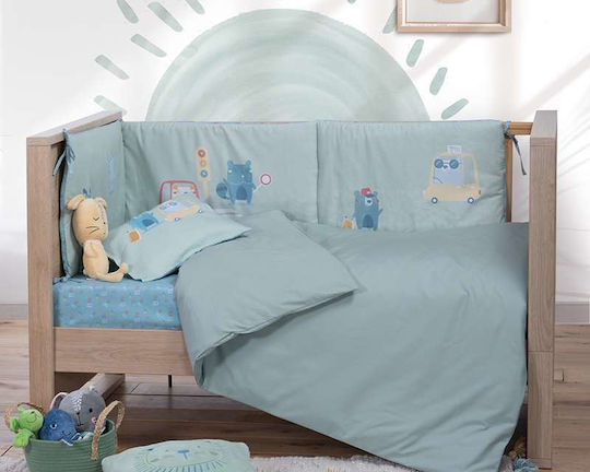 Nef-Nef Homeware Baby Bettbezug Basic Hellblau 110x150cm.