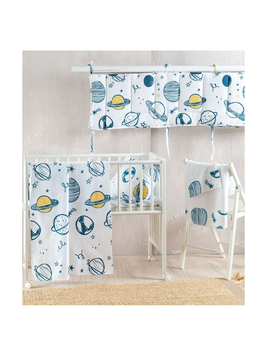 Rythmos Baby Duvet Cover Set With Pillowcase Saturn White 110x160cm