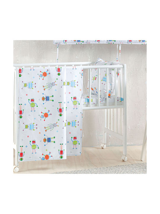 Rythmos Baby Duvet Cover Set With Pillowcase Robot Chat Multicolour 110x160cm