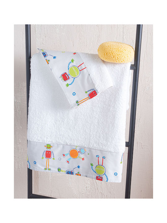 Rythmos Baby Duvet Cover Set With Pillowcase Robot Chat Multicolour 110x160cm