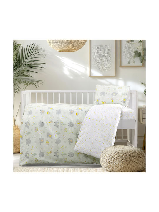 Kocoon Baby Duvet Cover Set With Pillowcase Green 110x145cm