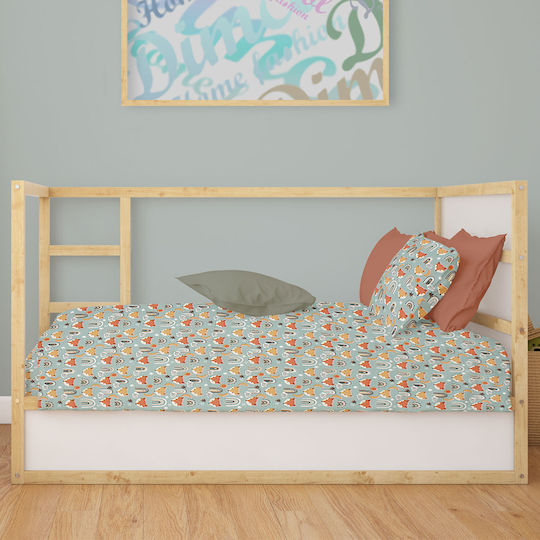 Dimcol Бебешка Долна Калъфка Bebe Pale Cyan 120x160см.
