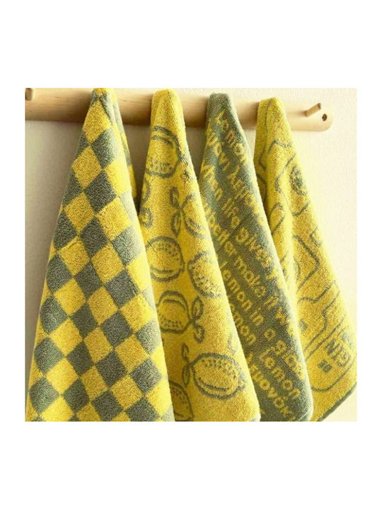 Palamaiki Jack100 Towel from 100% Cotton in Green Color 40x60cm 4pcs