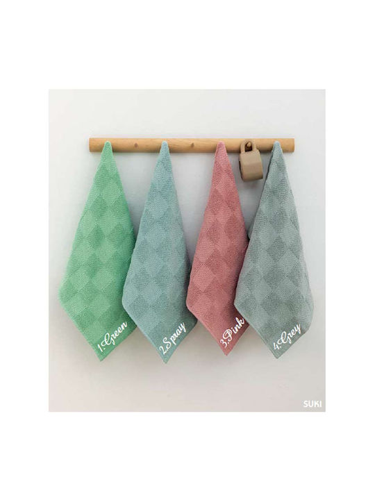 Palamaiki Suki Towel from 100% Cotton in Green Color 40x60cm 2pcs